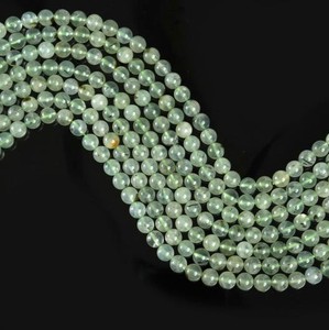 Cuentas redondas lisas de prehnita natural de 4 mm, 6 mm, 8 mm, 10 mm, hilo de cuentas de prehnita sueltas para pulseras y collares, venta al por mayor para fabricantes. - Product Image 2
