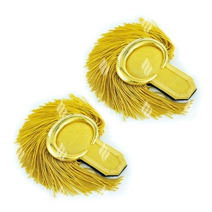Al por mayor, nueva llegada: Epaulettes de lujo bordados con hilo metálico, borlas y lentejuelas, con imán, personalizables y elegantes. - Product Image 2