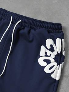 Ropa Urbana para Hombre – Sudadera con Capucha y Estampado de Letras en Relieve y Pantalones Deportivos con Cordón en la Cintura, Conjunto Deportivo Informal, Atuendo Atlético para Hombre - Product Image 4