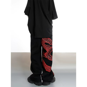 Baggy Jeans Hip Hop Jeans Personalized Printed Fashion Casual Pants for Women - Product Image 5
