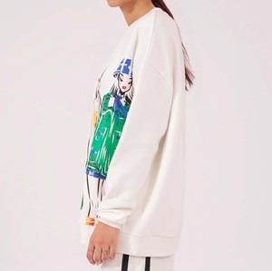 เสื้อสเวตเชิ้ตคอกลมผู้หญิงสุดฮิต EFFO ENTERPRISES ผ้าโพลีเอสเตอร์/คอตตอน แขนยาว ใส่ได้ทุกฤดู แฟชั่นลำลอง วัยรุ่น นักเรียน - Product Image 4