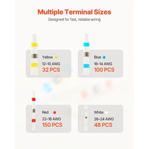 Kit de 330 Conectores Termocontraíbles Impermeables, Terminales Eléctricos Aislados, Conectores de Cable Sin Soldadura para Automóviles - Product Image 2