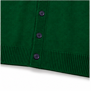 Cardigan en tricot vert pour femme FAMU, col en V, manches longues, logo FIST PHI brodé, style classique, vêtements universitaires personnalisés - Product Image 4