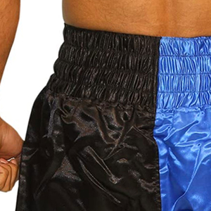 Custom Embroidery Solid Breathable 100% Polyester Silk Casual Fitness Muay Thai Cross-Training Shorts 220g Customized for Men - Product Image 6