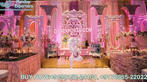 Décoration de scène de mariage glamour en cristal, décoration de scène de mariage grand événement en cristal, magnifique réception de mariage en cristal, Royaume-Uni - Product Image 5