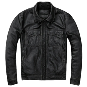 New High Quality Stylish Windproof Waterproof Breathable Eco-Friendly Genuine Cowhide Hooded Front Spring Motorcycle - Product Image 1