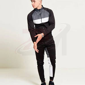 Survêtements tendance gris, noir et blanc pour hommes, saison hivernale, designs de logo personnalisés, quantité en gros, marque - Product Image 4