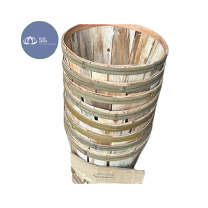HOT SELLING High Quality <b>Circle</b> <b>Wooden</b> Bushel Basket Rustic Seafood Storage Supply - Product Image 1