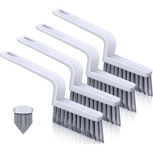 Spazzola per Fughe con Setole Dure Nera 4-in-1, Spazzole per Pulizia di Piastrelle e Rivestimenti Doccia per Bagno - Product Image 1