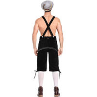 Traje de Oktoberfest Premium Plus Size Transpirable de Una Sola Pieza para Hombre, Trajes de Cuero Lederhosen Bávaros Clásicos, Diseño Rústico