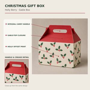 <b>Christmas</b> Paper Gift <b>Box</b> Handle Paper Bag Holiday Packaging Party Favor <b>Box</b> - Product Image 6
