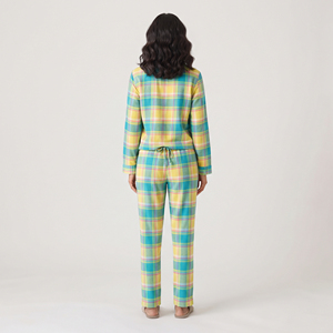Women Cotton Flannel Pajama Set Casual 100% Cotton Regular Fit Comfortable Printed Night Street Wear Two Piece Sleep Over Set - Product Image 2