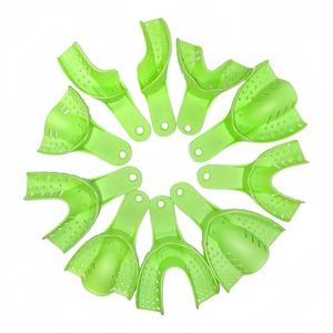 Juego de Bandejas de Impresión Dental de Plástico Verde, Superior e Inferior, Tamaños S, M, L, Soporte Manual para Dientes, Herramienta de Odontología, Material de Laboratorio, CE - Product Image 6