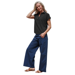 เสื้อเชิ้ตพิมพ์ลายผู้หญิงทรงหลวมสวมใส่สบายสำหรับวันหยุดฤดูร้อน - Product Image 1