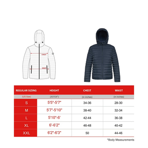 Blousons matelassés décontractés pour hommes, taille personnalisée, couleur bleue, manches longues, fermeture éclair, style streetwear, imperméables et coupe-vent. - Product Image 4