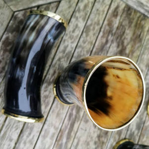 Jarra de cuerno de buey Natural hecha a mano de estilo vikingo, Natural copa de vino de cristal, vaso de chupito para vino Ale Mead con cuerno de búfalo - Product Image 1