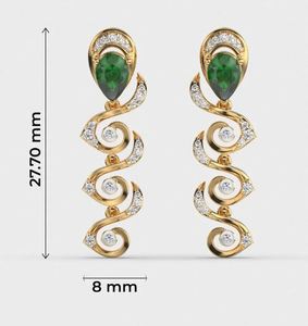 Pendientes colgantes de diamantes halo elegantes de alta calidad para ceremonia de compromiso, de proveedor indio al mejor precio. - Product Image 5
