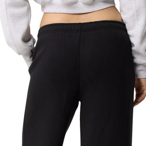 Women <b>Black</b> Wide <b>Leg</b> Fleece Sweatpants Elastic Waist Loose Fit Casual Soft Winter Lounge <b>Straight</b> <b>Leg</b> <b>Trousers</b> - Product Image 4