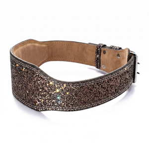 Cinturón de fitness de cuero con purpurina y hebilla de pinza, cinturones de levantamiento de pesas con purpurina, soporte lumbar, cinturones de levantamiento de pesas de 10 mm con purpurina, unisex - Product Image 1
