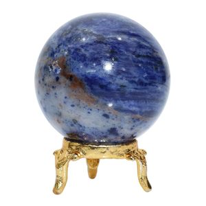 Sphère de cristal de sodalite bleue naturelle 40-60mm, polie, faite à la main, pierre précieuse pour la décoration intérieure, collection de cristaux, vente en gros - Product Image 1