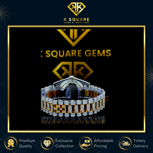 Amplia Gama de Productos, Diseño Atractivo de la Mejor Calidad, Reloj de Pulsera de Acero Inoxidable con Cuarzo Automático y Diamantes Moissanite en Venta - Product Image 5