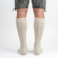 Chaussettes traditionnelles Trachten pour hommes, Oktoberfest, bavaroises, 100% coton respirant, chaussettes d'été Kniebundsocken pour Lederhosen