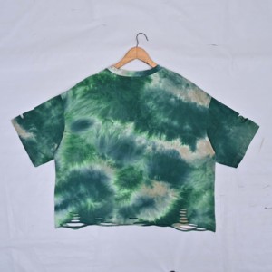 Camiseta de Mujer con Estampado de Pato, Tie Dye, Ecológica, Personalizable, Cuello Redondo, Estilo Urbano, Holgada, Manga Corta, 100% Algodón - Product Image 2