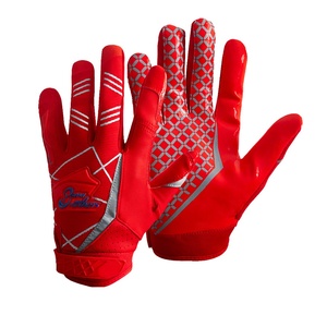 Gants de football américain Bana Brother en cuir synthétique avec revêtement en silicone personnalisé pour une excellente adhérence - Product Image 2