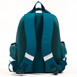 Mochila de EVA verde oscuro con carcasa rígida, mochila con protección para la columna vertebral que reduce la carga, mochila con patrón de forma geométrica para escuela primaria - Product Image 4
