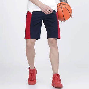 กางเกงขาสั้นกีฬาผู้ชาย สีกรมท่า-แดง ผ้าโพลีเอสเตอร์ 100% แห้งเร็ว ระบายอากาศดี เหมาะสำหรับออกกำลังกาย วิ่ง และสวมใส่ลำลอง - Product Image 5