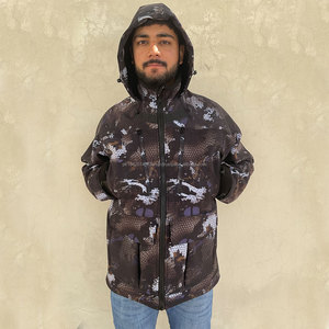 Chaqueta Táctica Impermeable Unisex de Softshell con Capucha, Microforro Polar Transpirable, con Cierre, Térmica para Invierno, para Caza - Product Image 3