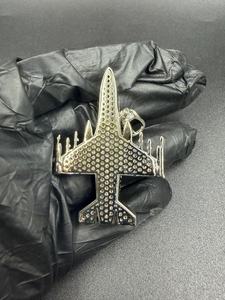 Colgante de moissanita con diseño de avión de combate, estilo hip hop, con incrustaciones de circonitas, de plata de ley 925, joyería fina, colgantes y dijes - Product Image 4