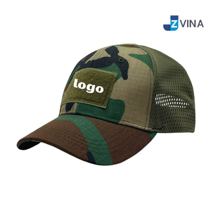 Custom Logo Camouflage Mesh Tactical Baseball Cap Velcro Patch Adjustable <b>Dad</b> <b>Hat</b> for Outdoor Sports - Product Image 3