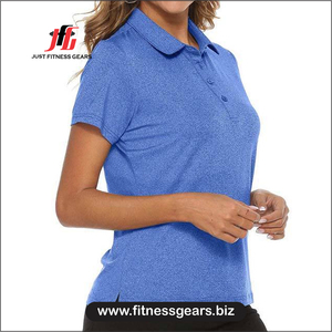 JUST FITNESS GEARS เสื้อผู้หญิงรุ่นใหม่ สีพื้น แห้งเร็ว ระบายอากาศได้ดี ผลิตจากโพลีเอสเตอร์/คอตตอน  รับสกรีนโลโก้ด้านหน้าได้ตามต้องการ - Product Image 4