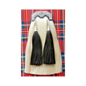 SI-WHITE HORSE HAIR LONG SPORRAN (100% Original) con THISTLE CANTLE, Logotipo y Color Personalizados, Accesorio Duradero para Instrumentos Musicales - Product Image 1