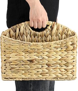 Panier de rangement en jacinthe d'eau tressé à la main avec poignée pour bureau et décoration intérieure, vente en gros, OEM ODM - Product Image 5