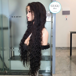 Perruque en cheveux humains vierges naturels lisses et ondulés, avec dentelle transparente 13*4/13*6, sans colle, en dentelle suisse, pour femmes, vente en gros - Product Image 4