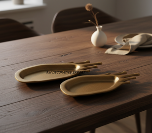 Bandejas Decorativas de Metal con Recubrimiento en Polvo, Patrón Geométrico, Hechas a Mano, Tamaño Personalizado Disponible, Platos para Servir en la Mesa - Product Image 6