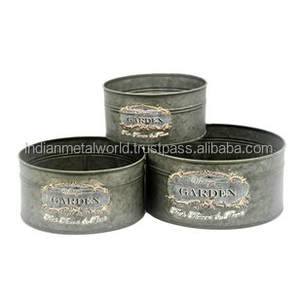 Planteuses galvanisées décoratives d'intérieur, fabricants de planteuses en fer modernes, pots de fleurs de qualité et durables, pour la vente, vente en gros - Product Image 6