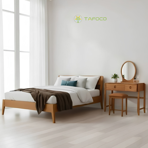 Wood <b>dressing</b> <b>table</b> set 2 drawers storage <b>table</b> Modern bedroom furniture TAFOCO <b>dressing</b> <b>table</b> - Product Image 2