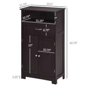 Black As Bathroom Vanity with 2 Doors and Shelf Double Door Bathroom Cabinet - Product Image 2