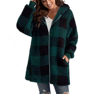 Wholesale 2026 Fashion Sexy <b>Women</b> Plush Hooded Long Coats Cotton/Bamboo Fiber Raised Rubber Print - Product Image 6
