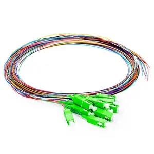 Hot Sale 12 Colors Simplex 0.9mm Fiber Optical Patch Cord 4 6 8 12 Cores Fiber Optic Pigtail SM SC LC FC ST Connector Cord Patch