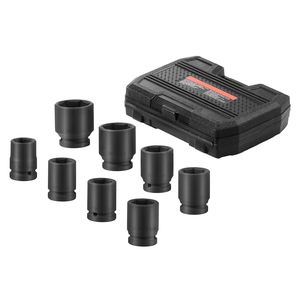 Set di chiavi a bussola a impatto da 3/4 di pollice per dadi dell'asse a 6 punte, 8 pezzi, metriche grandi, in acciaio CR-MO trattato termicamente, per riparazione auto - Product Image 5