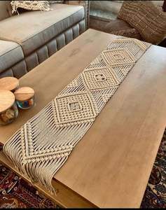 Camino de Mesa de Macramé Bohemio de Primera Calidad, Cuerda de Algodón Natural Tejida, Decoración para Mesa de Comedor, Bodas, Hogar, Hotel, Restaurante - Product Image 3