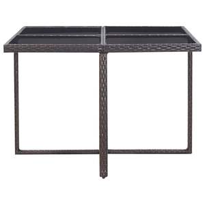 Ensemble de salle à manger d'extérieur en acier marron 9 pièces avec housses amovibles, ensembles de jardin - Product Image 6