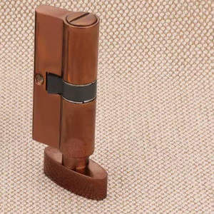 Premium 80mm Solid Brass Cylindrical Handle Set Secure Keyed Entry <b>Knob</b> Combination with Multi Key Pack for Luxury Villa - Product Image 2