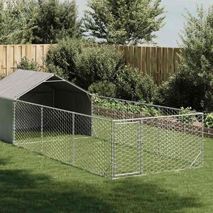 Nichoir extérieur pour chien en acier galvanisé avec tissu PE – Maisons et mobilier pour animaux de compagnie - Product Image 1