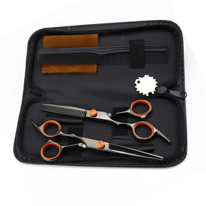 Kit de barbier professionnel 3 pièces comprenant des ciseaux à effiler, des ciseaux à lame de rasoir et un rasoir de coiffure pour salon - Product Image 3