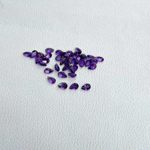 3x4mm Améthyste Africaine Violette Naturelle Facette en Forme de Poire Coupe Brillante Pierres Précieuses Personnalisées du Fabricant Vérifié - Product Image 3
